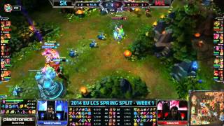 SK Gaming vs Millenium  Season 4 EU LCS Spring split 2014 Super week W1D1  SK vs MIL [upl. by Cross]