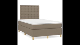 Boxspring met matras en LED stof taupe 120x190 cm [upl. by Gordie]