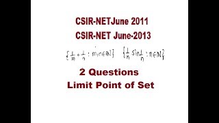 CSIRNET Mathematics 2 QueLimit Point Setcsir net previous year question paper [upl. by Idram]