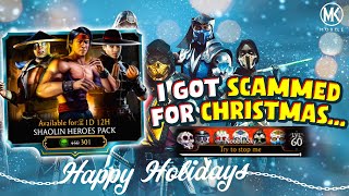 MK Mobile SCAMMED Me on Christmas Shaolin Heroes Pack Opening Gone WRONG [upl. by Yert673]