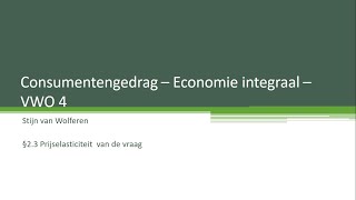 Economie  Markt  Prijselasticiteit van de vraag [upl. by Esinehs869]