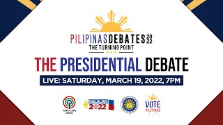 PiliPinas Debates 2022 The Turning Point  The Presidential Debate  ABSCBN News livestream [upl. by Cowie]