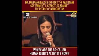 Dr Mahrang Baloch Exposes The Pakistani Atrocities In Balochistan [upl. by Odla]