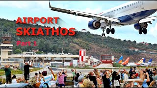 International airport Skiathos  best place for extreme plane spotting Planes blow people away [upl. by Ihtraa]