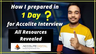 How I Prepared in 1 Day for Accolite Interview  All Resources Revealed which I followed 🔥🔥 [upl. by Clerc326]