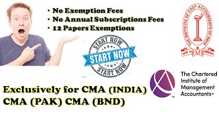 CIMA  CMA Exemptions in CIMA  CMA Direct Entry in CIMA  No Exemptions Fees [upl. by Carlen]