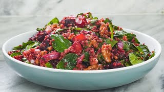 Quinoa Beets and Spinach Salad Recipe for Vegetarian and Vegan Diet 🥗 💪 [upl. by Doi]