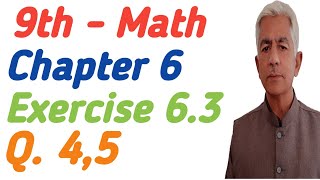 math class 9 chapter 6 exercise 63 questions 4ii 5 [upl. by Katina]