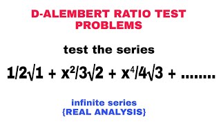 Dalembert ratio test examples  problem 2 [upl. by Garretson499]