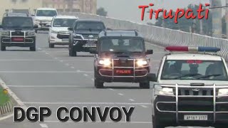 AP Director General of Police High Security Convoy in Tirupati  IPS MOTIVATION [upl. by Ajidahk]