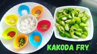 Kakode ki sabji  Kantola ki sabzi Junglee karela Kakora fry recipe Kikode ki sabziKheksa recipe [upl. by Akirderf421]