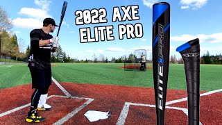 Hitting with the 2022 AXE Elite One Pro  BBCOR Baseball Bat Review [upl. by Htebyram155]