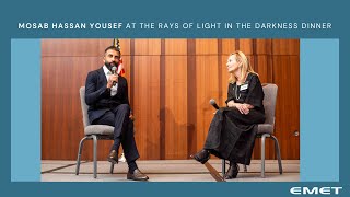 Mosab Hassan Yousef interviewed by Sarah Stern at the Rays of Light in the Darkness Dinner [upl. by Ylreveb]