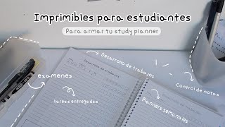 20 Imprimibles para estudiantes ✨  para study planner [upl. by Nosreg]