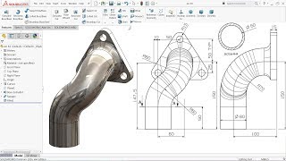 SolidWorks Tutorial for beginners Project Curve Exercise 44 [upl. by Evets]