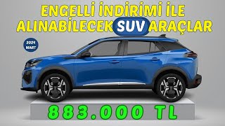 Engelli İndirimi Ötv Muafiyeti ile Alınabilecek Suv Araçlar [upl. by Auqcinahs]