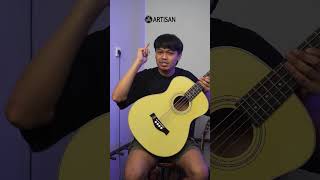 Review ARTISAN Gitar Backpacker Akustik AR  BP300 Senar String Test Sound [upl. by Onivla890]