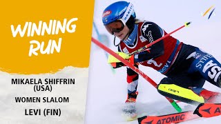 Shiffrin takes recordbreaking 7th win in Levi in dramatic fashion  Audi FIS Alpine World Cup 2324 [upl. by Akenehs]