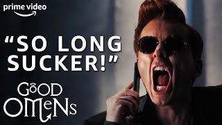 Crowley Traps Hastur in the Answering Machine  Good Omens  Prime Video [upl. by Orual699]