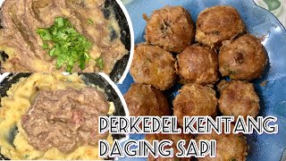 RESEP PERKEDEL KENTANG DAGING SAPI ‼️ resepmasakan masakanrumahan menuharian mantul joice fyp [upl. by Dean]