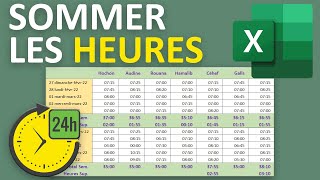 Faire des sommes sur des heures dans Excel [upl. by Esile]