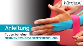 Tapen bei einer Sehnenscheidenentzündung im Unterarm  Kintex® Anleitung zum Kinesiologie Tapen [upl. by Lednyk]