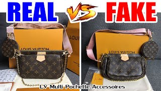 Real VS Fake Louis Vuitton Multi Pochette Accessoires M44840 Review [upl. by Cavill]