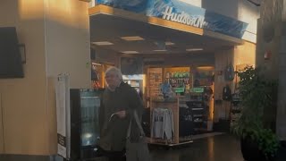 Walking Through the Downtown Anchorage Airport Stores 1017 anchorage airport flight seattle [upl. by Aihsoj976]