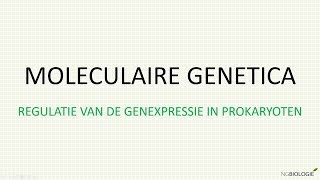 Moleculaire genetica  regulatie van genexpressie in prokaryoten [upl. by Mcclenaghan]