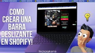 ¡Capta la Atención y vende mas Cómo Crear una Barra de Anuncio Deslizante en Shopify 🌟🚀 [upl. by Enia]