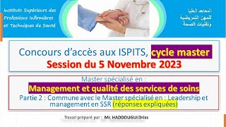 ISPITS Cycle master 2023Master  Pédagogie des sciences infirmières et techniques de santé Partie1 [upl. by Aieka306]