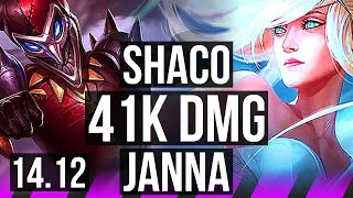 SHACO amp Jhin vs JANNA amp Karthus SUP  41k DMG 700 games  EUNE Master  1412 [upl. by Imas]