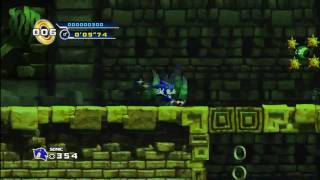 HD Sonic 4  Lost Labyrinth Zone Act 3 Underwater Maze Escape [upl. by Oribel]