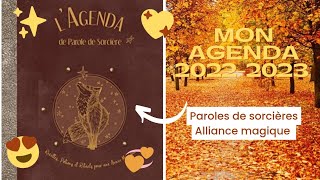 🌅 unboxing de mon agenda 20222023 🍁🍂 Paroles de sorcières alliancemagique1576 [upl. by Olvan]