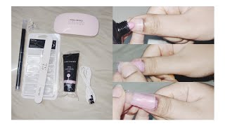 Easy way to apply poly gel nails youtubenaildesigns nailartlove [upl. by Naot]