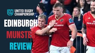 URC Edinburgh v Munster Review [upl. by Shelba]