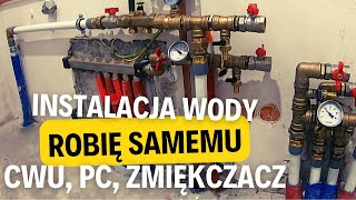 121 Instalacja wody w gospodarczym INSTALACJA WODNA samemu pod POMPĘ CIEPŁA ZMIĘKCZACZ CO CWU [upl. by Glynnis]