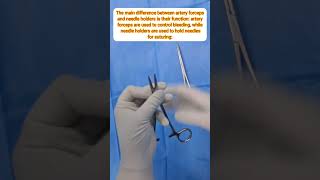 Difference bw artery forceps ana needle holderbscnursing aiimsnursing medicalsurgicalnursing [upl. by Eimilb361]