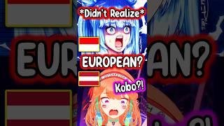 Kobo Didnt Realize Kiara Is European hololive hololiveenglish vtuber [upl. by Ahsenod]