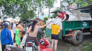 Make A Lot Of Rice Cake Tube Goes To Market Sell  Use Truck To carry Goods To Market [upl. by Rivard]