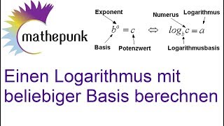 Einen Logarithmus mit beliebiger Basis berechnen [upl. by Arahahs]