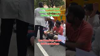 Aiims protest Day 8 aiimsdelhi rgkarmedicalcollege doctorstrike viral [upl. by Harahs]