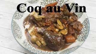 Classic French Coq au Vin  Chicken Stew in a red wine Sauce [upl. by Bega]