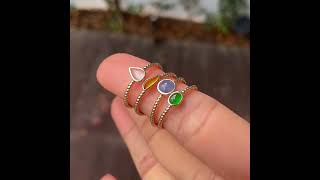 Multicoloured Jade Rings  Cabochons NJR276 [upl. by Eceertal361]