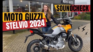 MOTO GUZZI STELVIO 2024  SOUNDCHECK  NOW AT TLM NIJMEGEN [upl. by Annatnas]