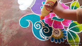 Pongal Pot Rangoli Designs 2023 🌷 Sankranthi Muggulu Designs 🌷 Peacock Rangoli Designs 🌷saptrangi [upl. by Nnaytsirk271]