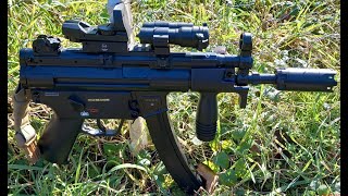 UMAREX MP5K AIRSOFT THREADED BARREL MOD AND ACCESSORIES FITTED [upl. by Sanborn]