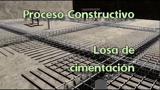 Losa de cimentación de concreto reforzado  Proceso Constructivo [upl. by Jone]