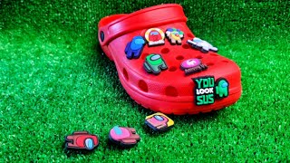 Crocs Jibbits unboxing  Satisfying video stopmotion opening color amongus [upl. by Merriman]