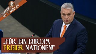 ORBÁN LÖST JUBELWELLE AUS IM EUPARLAMENT quotGESUNDER MENSCHENVERSTAND STATT BLOCKBILDUNGquot [upl. by Ordway]